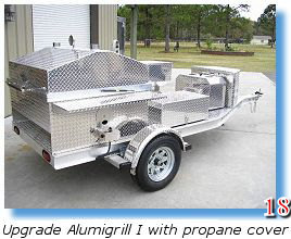 Propane trailer-mounted BBQ grill