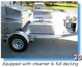 Decking on barbecue trailer grill