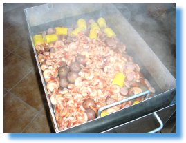 Cooking up a Low Country boil - a Southern specialty