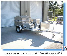 Barbecue trailer grill with optional oyster steamer
